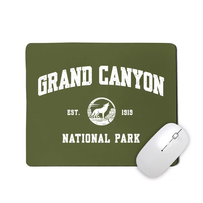 Grand Canyon National Park Sports Text Vintage Coyote Retro Mousepad