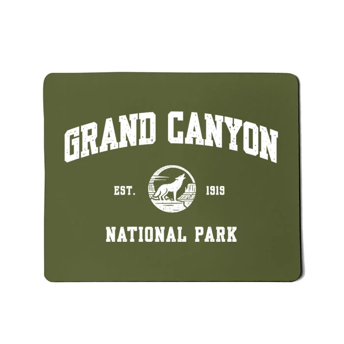 Grand Canyon National Park Sports Text Vintage Coyote Retro Mousepad