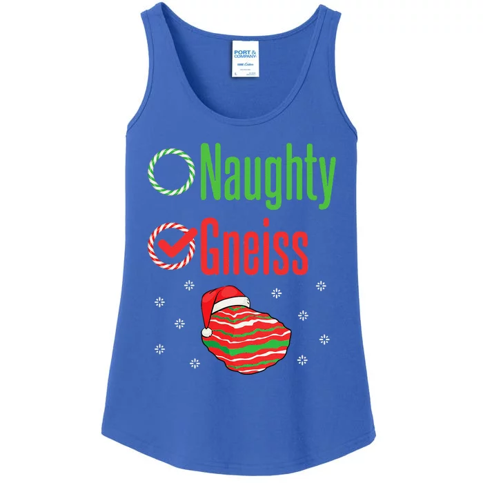 Geology Christmas Naughty Gneiss Rock Collector Ladies Essential Tank