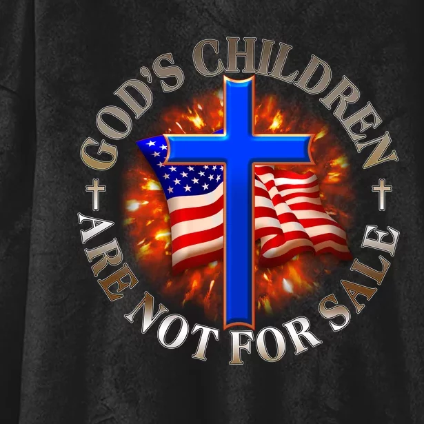 Gods Children Not Are For Sale American USA Flag Hooded Wearable Blanket