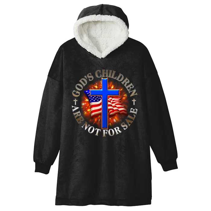 Gods Children Not Are For Sale American USA Flag Hooded Wearable Blanket