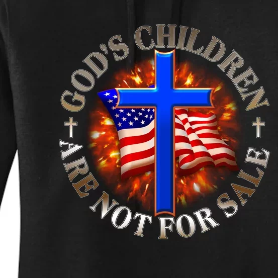 Gods Children Not Are For Sale American USA Flag Women's Pullover Hoodie