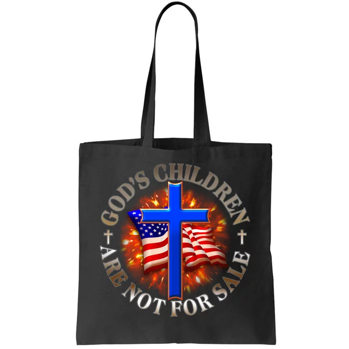 Gods Children Not Are For Sale American USA Flag Tote Bag