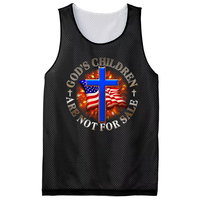 Gods Children Not Are For Sale American USA Flag Mesh Reversible Basketball Jersey Tank