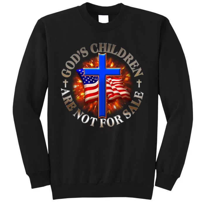 Gods Children Not Are For Sale American USA Flag Tall Sweatshirt