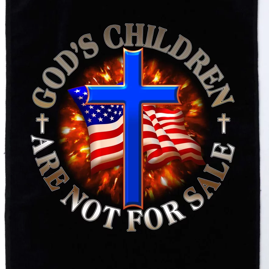 Gods Children Not Are For Sale American USA Flag Platinum Collection Golf Towel