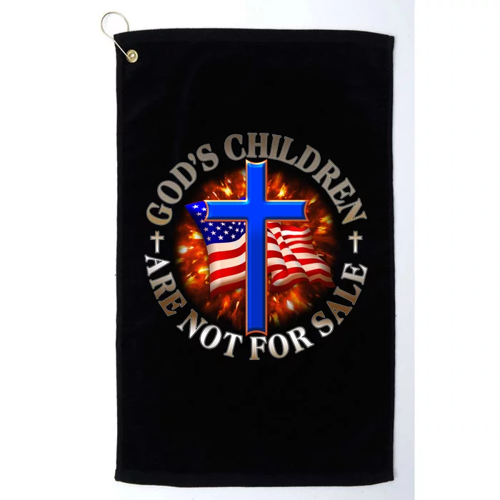 Gods Children Not Are For Sale American USA Flag Platinum Collection Golf Towel