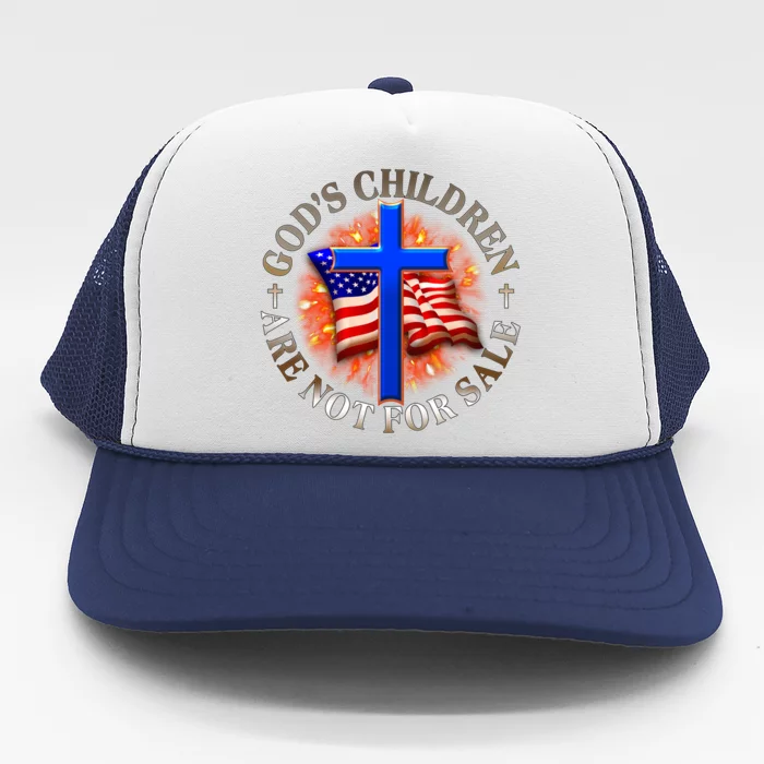 Gods Children Not Are For Sale American USA Flag Trucker Hat