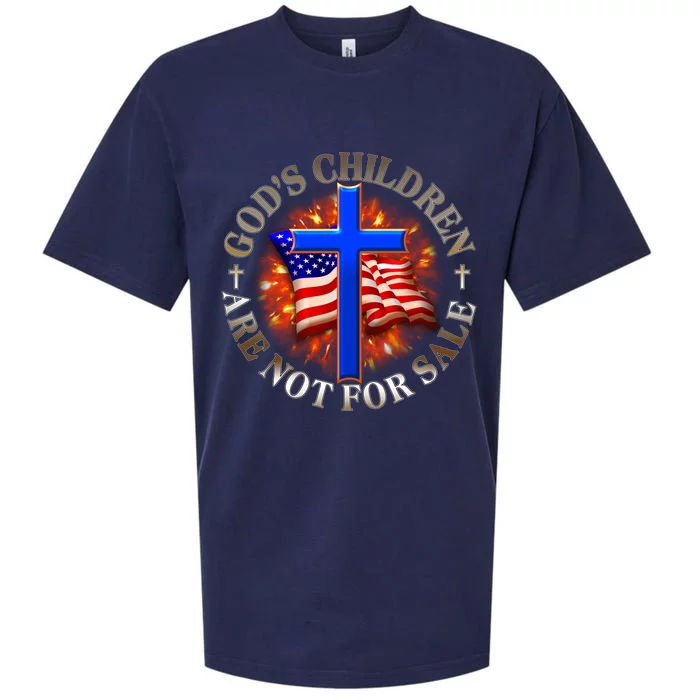 Gods Children Not Are For Sale American USA Flag Sueded Cloud Jersey T-Shirt