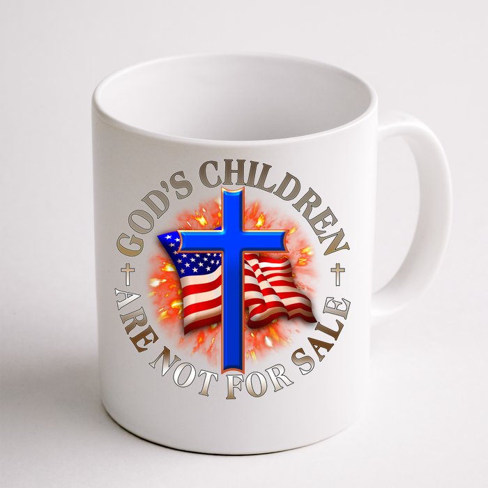 Gods Children Not Are For Sale American USA Flag Front & Back Coffee Mug