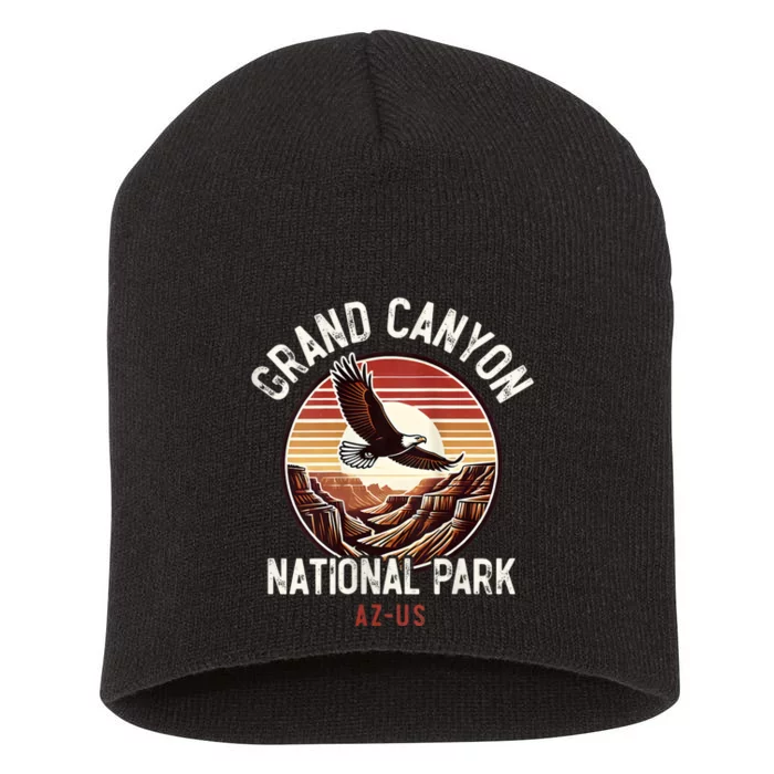 Grand Canyon National Park Vintage Arizona Eagle Travel Short Acrylic Beanie