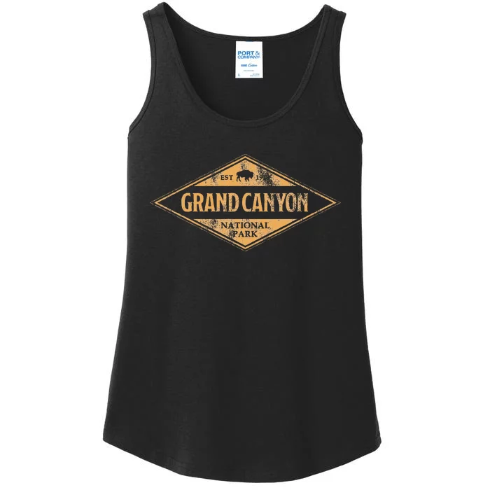 Grand Canyon National Park Bison Graphic Hiking Ladies Essential Tank