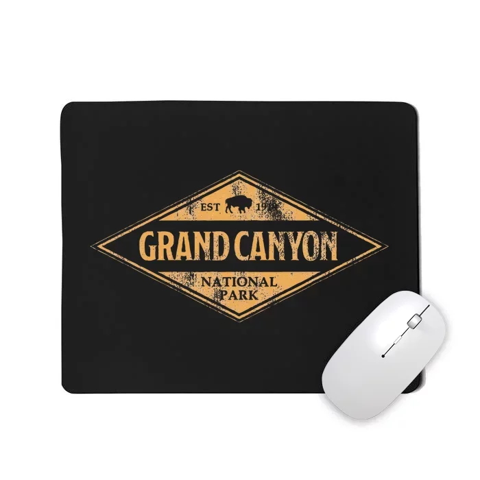 Grand Canyon National Park Bison Graphic Hiking Mousepad