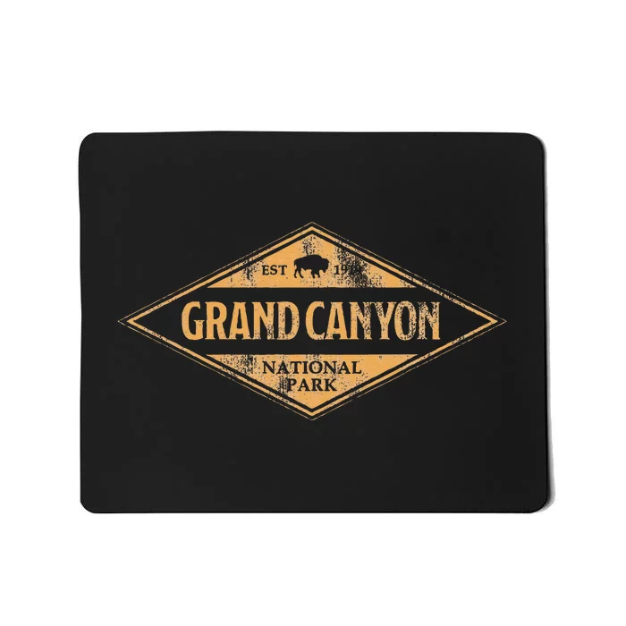 Grand Canyon National Park Bison Graphic Hiking Mousepad