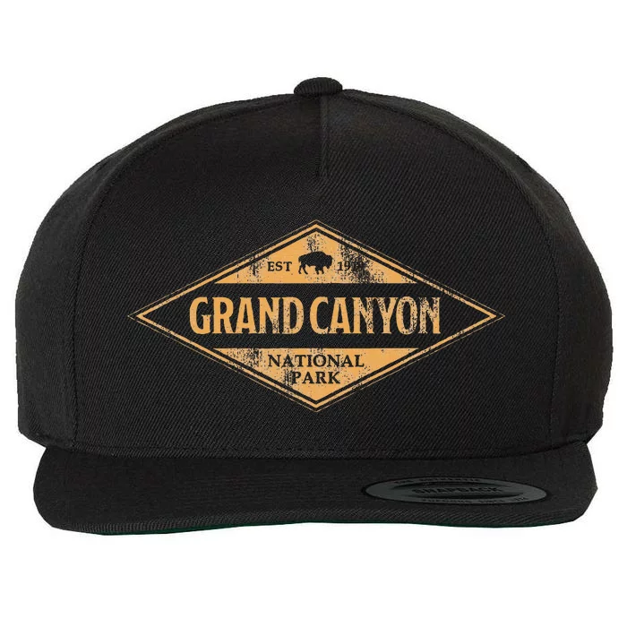 Grand Canyon National Park Bison Graphic Hiking Wool Snapback Cap