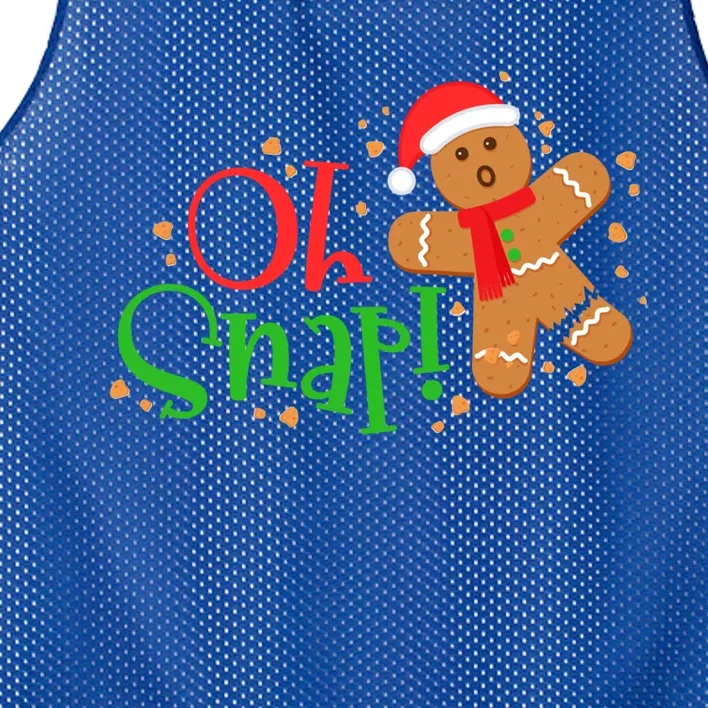 Gingerbread Christmas Oh Snap! Baking Baker Holiday Meaningful Gift Mesh Reversible Basketball Jersey Tank