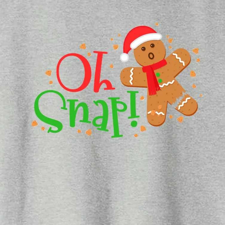 Gingerbread Christmas Oh Snap! Baking Baker Holiday Meaningful Gift Women's Crop Top Tee