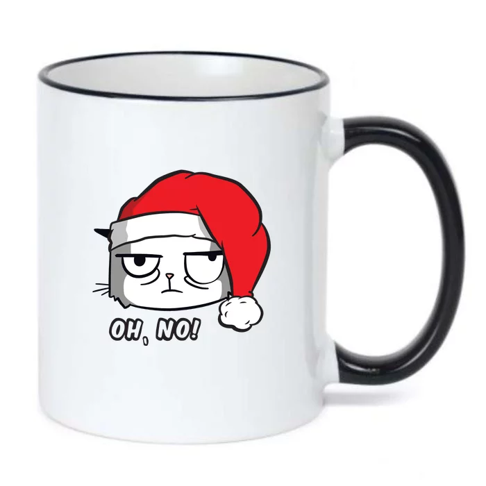 Grumpy Cat Oh No Christmas Black Color Changing Mug