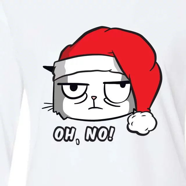 Grumpy Cat Oh No Christmas Womens Cotton Relaxed Long Sleeve T-Shirt