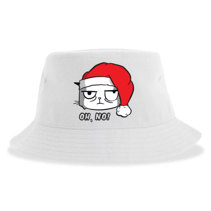 Grumpy Cat Oh No Christmas Sustainable Bucket Hat