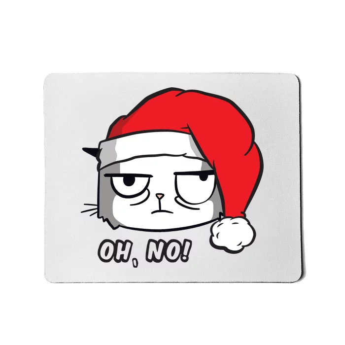 Grumpy Cat Oh No Christmas Mousepad