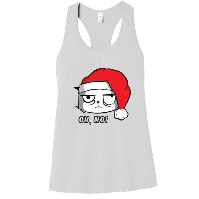 Grumpy Cat Oh No Christmas Women's Racerback Tank