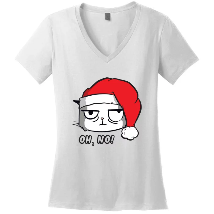 Grumpy Cat Oh No Christmas Women's V-Neck T-Shirt