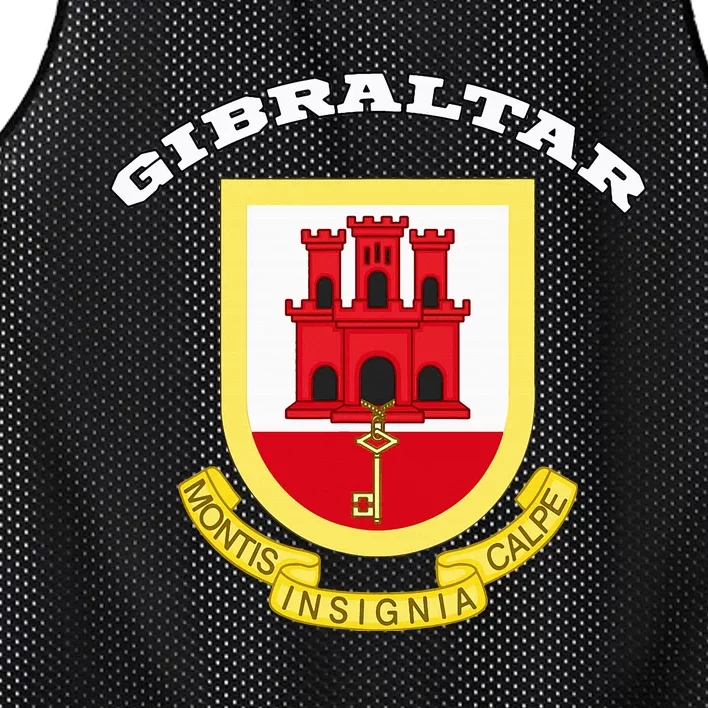 Gibraltar Coat Of Arms Of Coat Of Arm Flag Gibraltarians Mesh Reversible Basketball Jersey Tank