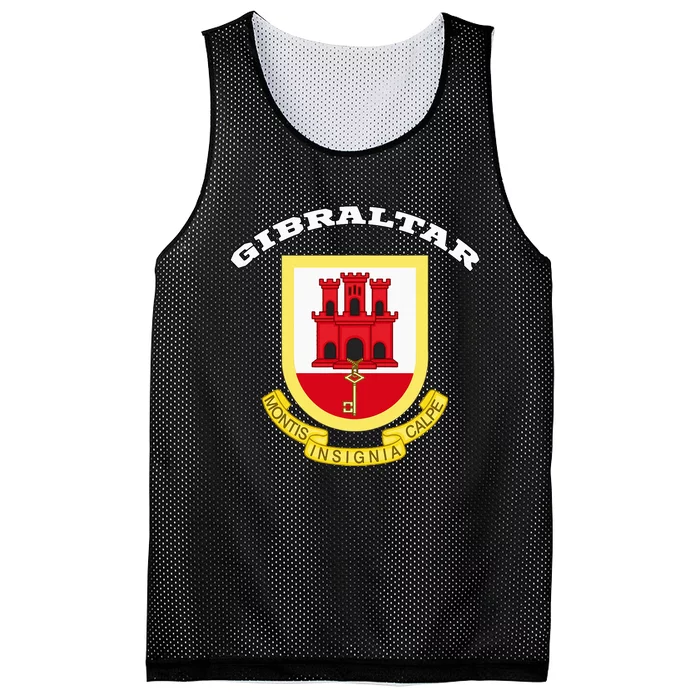 Gibraltar Coat Of Arms Of Coat Of Arm Flag Gibraltarians Mesh Reversible Basketball Jersey Tank