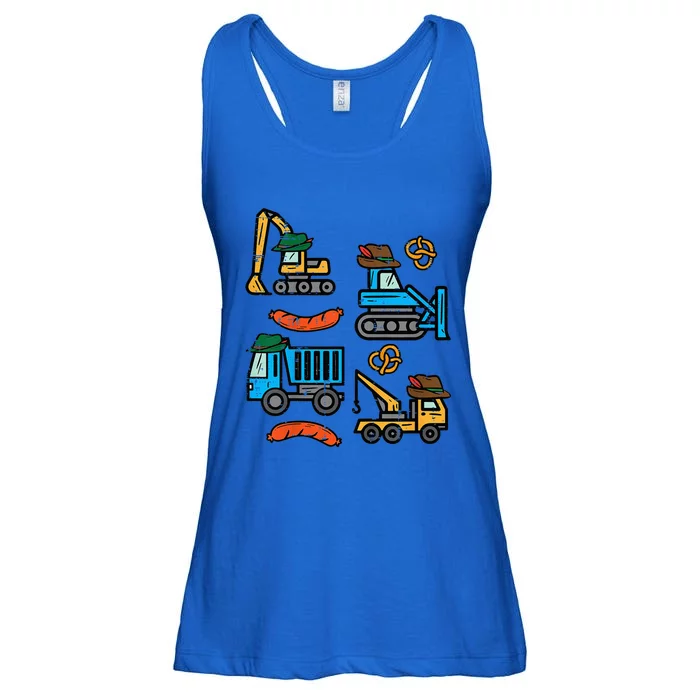 German Construction Pretzel Sausage Oktoberfest Ladies Essential Flowy Tank