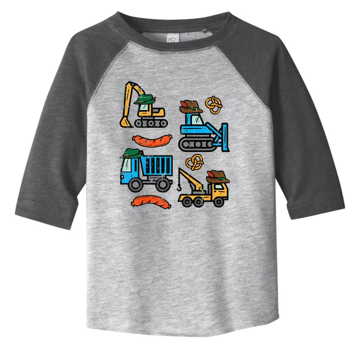 German Construction Pretzel Sausage Oktoberfest Toddler Fine Jersey T-Shirt