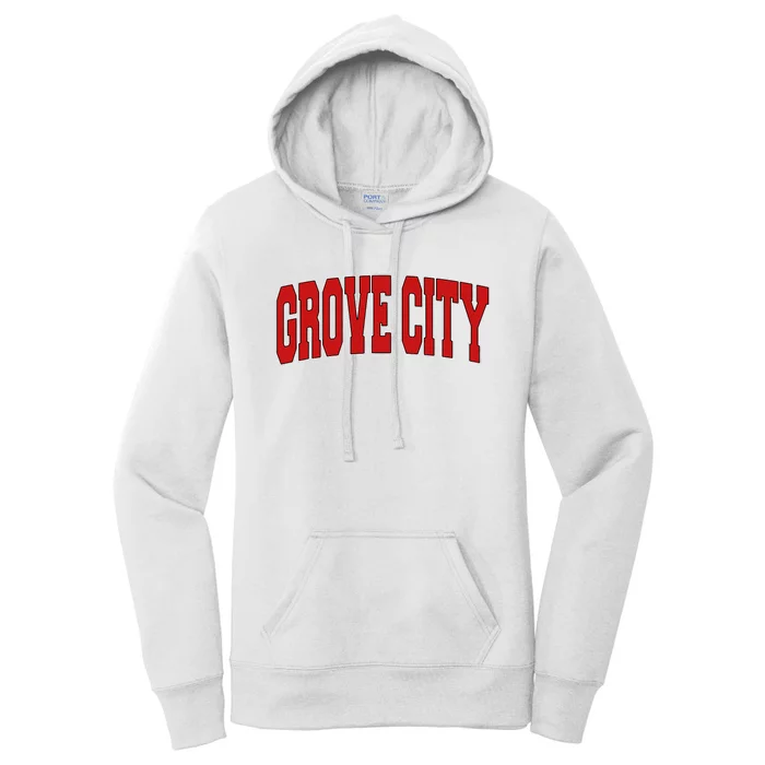 Grove City Pa Pennsylvania Varsity Style Usa Vintage Sports Women's Pullover Hoodie