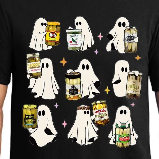 Ghost Canned Pickles Cute Ghost Pickle Jar Canning Season Pajama Set