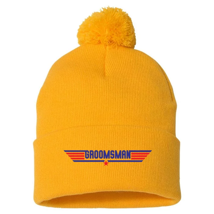 Groomsman Crew Pilot Pom Pom 12in Knit Beanie