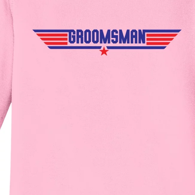 Groomsman Crew Pilot Baby Long Sleeve Bodysuit