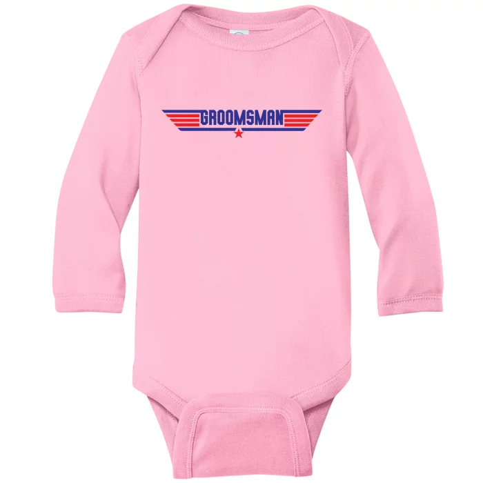 Groomsman Crew Pilot Baby Long Sleeve Bodysuit