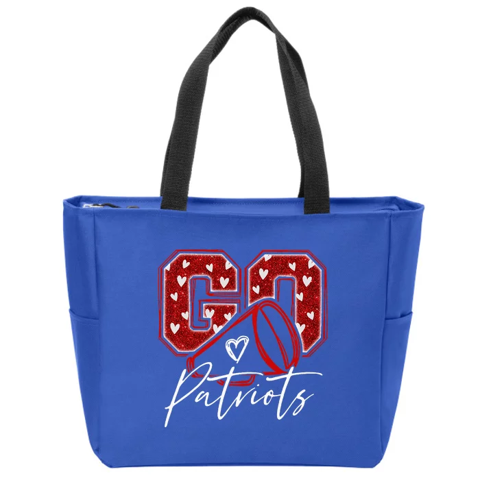 Go Cheer Patriots Zip Tote Bag