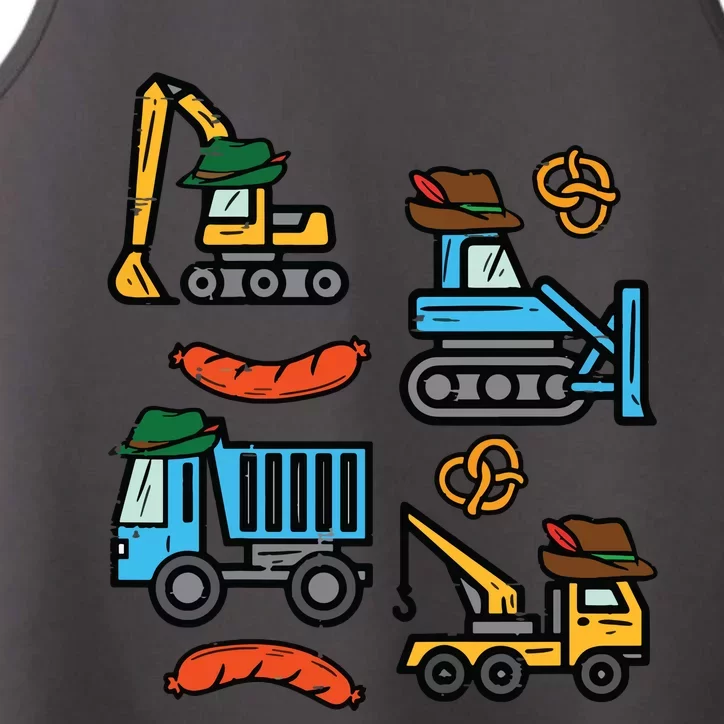 German Construction Pretzel Sausage Oktoberfest Performance Tank