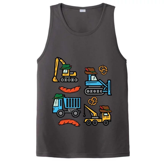 German Construction Pretzel Sausage Oktoberfest Performance Tank