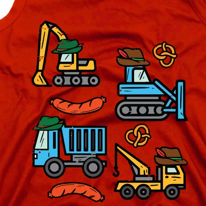 German Construction Pretzel Sausage Oktoberfest Tank Top