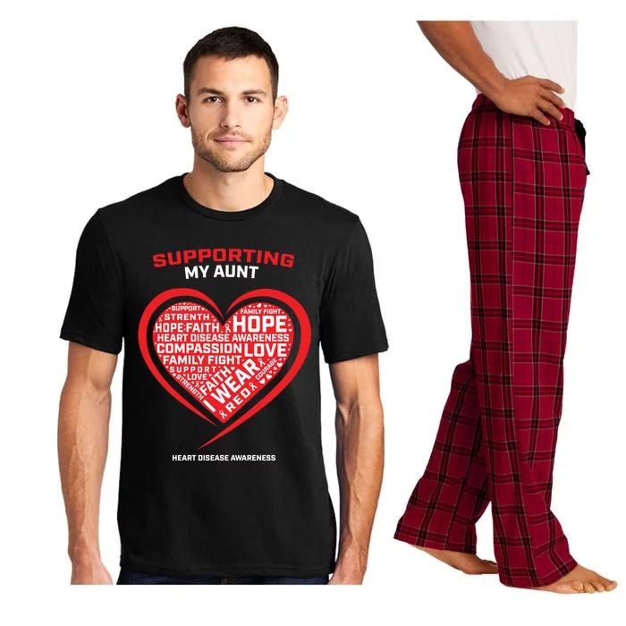 Gifts Clothes Products Wear Red Aunt Heart Disease Awareness Cool Gift Pajama Set