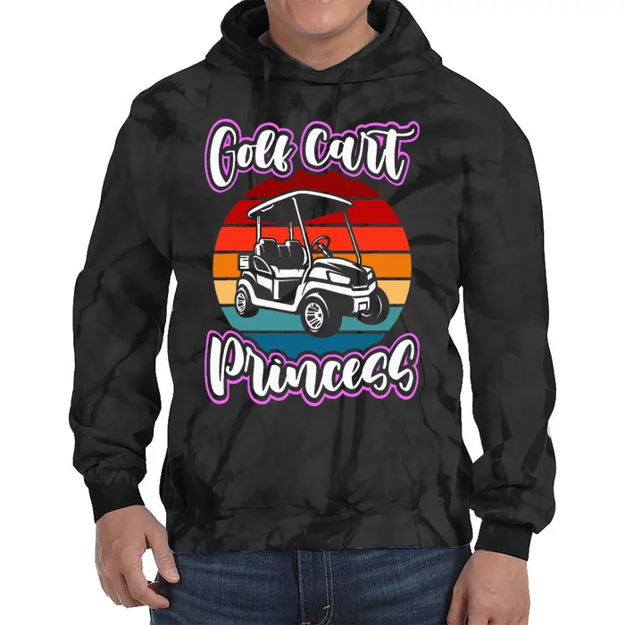 Golf Cart Princess Golfing Girl Golf Sport Tie Dye Hoodie