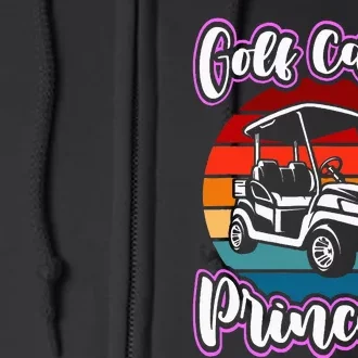 Golf Cart Princess Golfing Girl Golf Sport Full Zip Hoodie