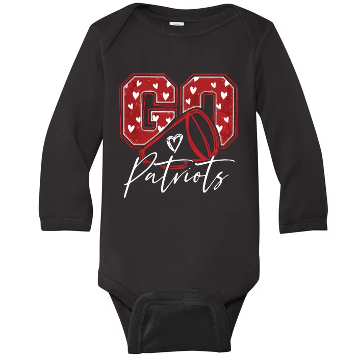 Go Cheer Patriots Design Gift Baby Long Sleeve Bodysuit