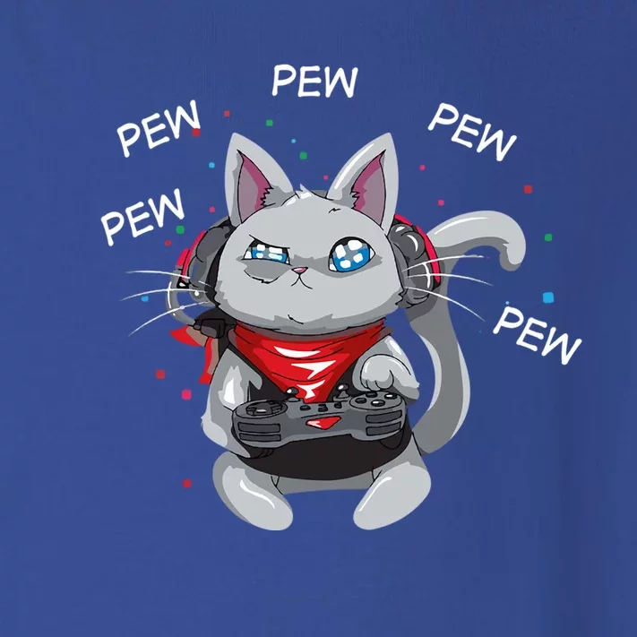 Gamer Cat Pew Pew Pew Cute Cat Funny Animal Kitty Cats Gift Toddler Long Sleeve Shirt