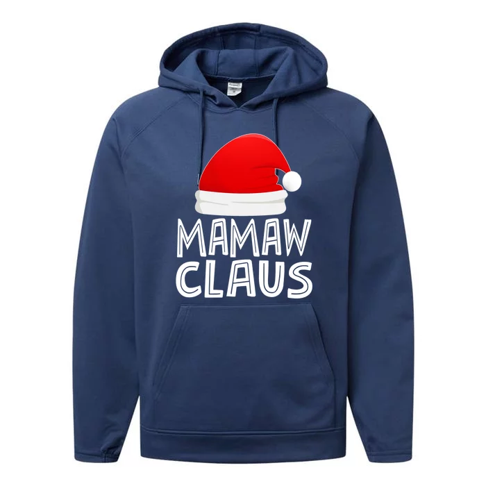 Grandma Christmas Pajamas Santa Claus Cute Gift Mamaw Claus Funny Gift Performance Fleece Hoodie