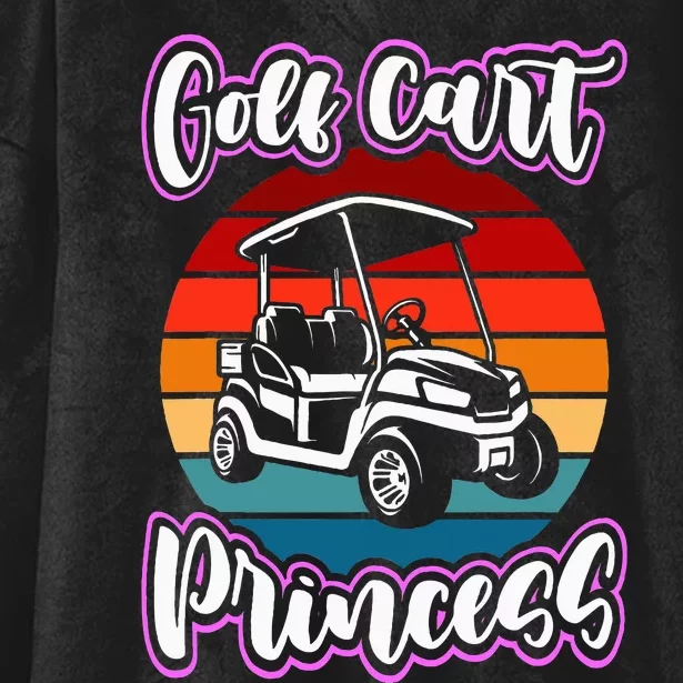 Golf Cart Princess Golfing Girl Golf Sport Lover Golfer Hooded Wearable Blanket