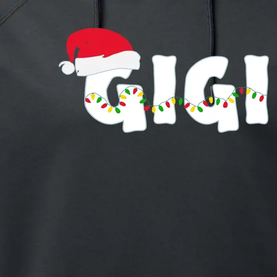 Gigi Christmas Pajama Family Matching Santa Hat Gift Performance Fleece Hoodie