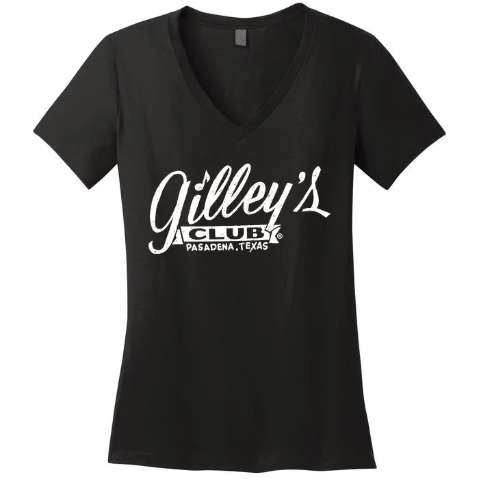 GilleyS Club Pasadena Texas Women's V-Neck T-Shirt