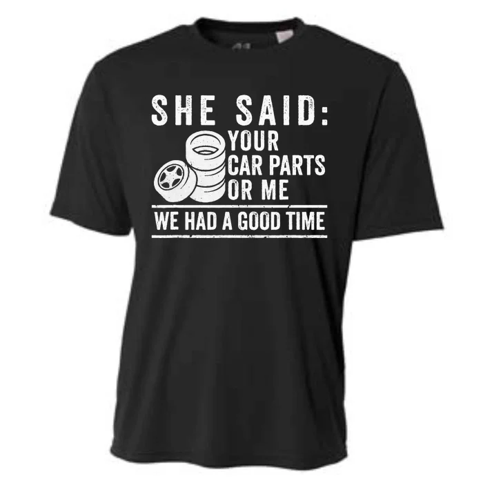 Garage Car Parts Mechanic Racing Car Lover Cooling Performance Crew T-Shirt